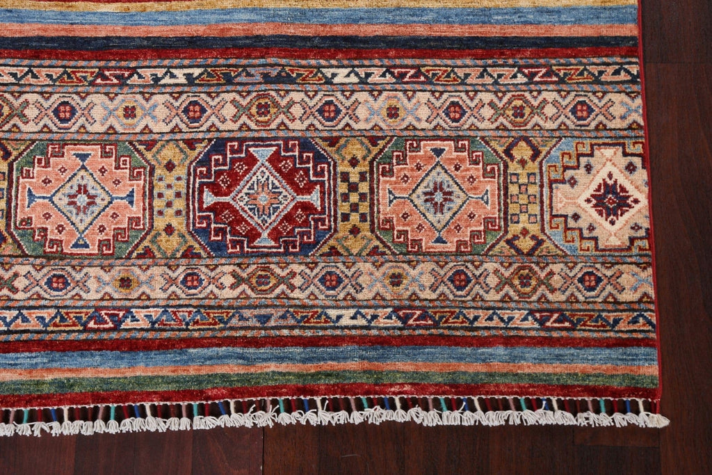 Vegetable Dye Kazak Wool Area Rug 4x6