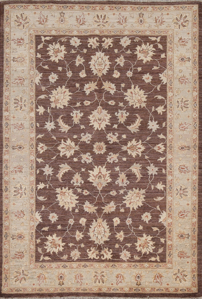 Vegetable Dye Chobi Peshawar Oriental Area Rug 4x6