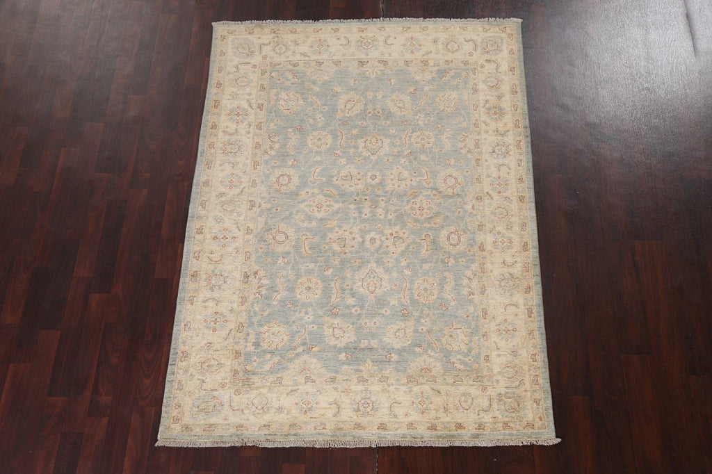 Vegetable Dye Chobi Peshawar Oriental Area Rug 5x7