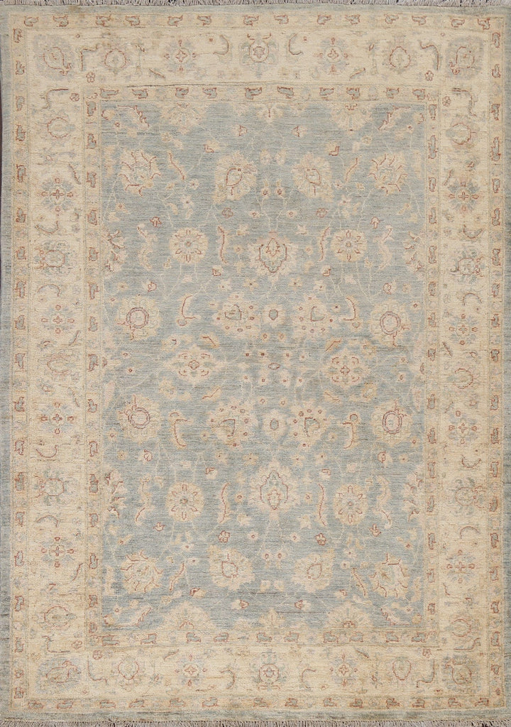 Vegetable Dye Chobi Peshawar Oriental Area Rug 5x7