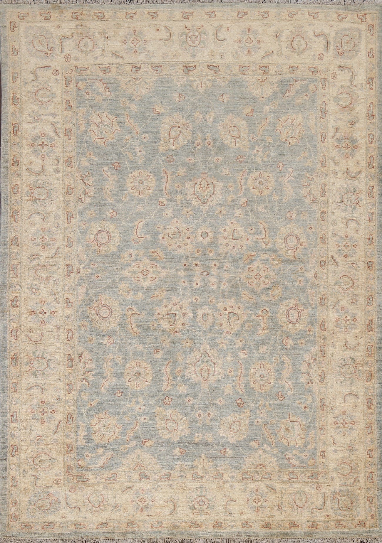 Vegetable Dye Chobi Peshawar Oriental Area Rug 5x7