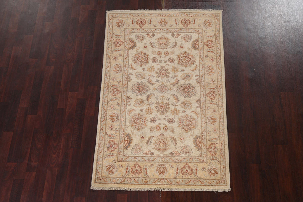 Vegetable Dye Chobi Peshawar Wool Area Rug 4x6