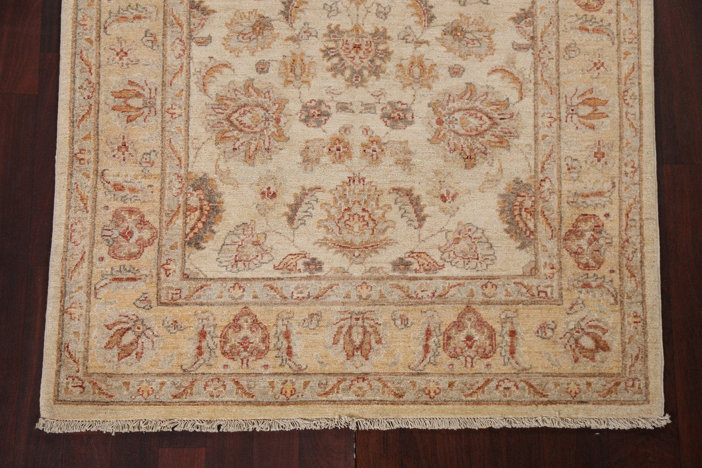 Vegetable Dye Chobi Peshawar Wool Area Rug 4x6