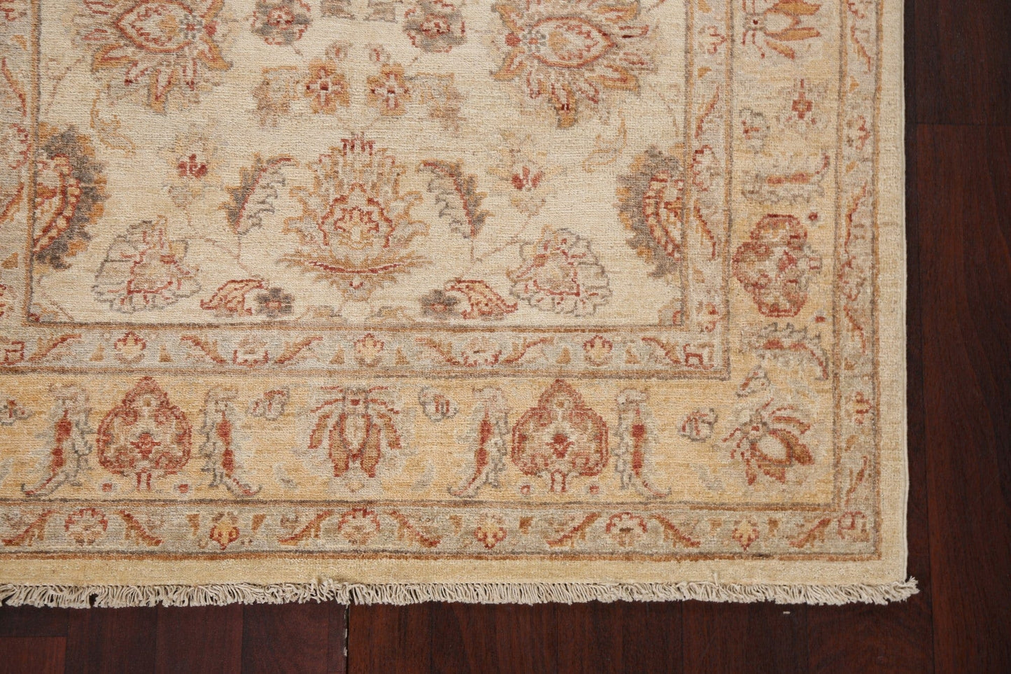 Vegetable Dye Chobi Peshawar Wool Area Rug 4x6