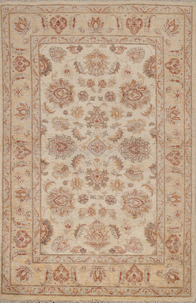 Vegetable Dye Chobi Peshawar Wool Area Rug 4x6