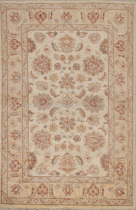 Vegetable Dye Chobi Peshawar Wool Area Rug 4x6