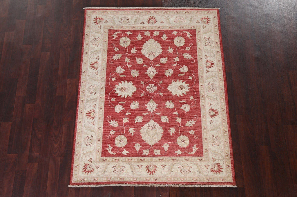 Vegetable Dye Chobi Peshawar Oriental Area Rug 4x5