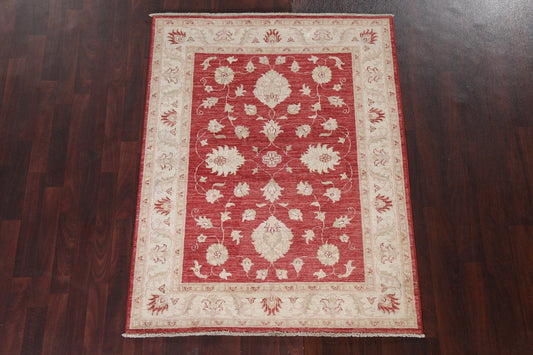 Vegetable Dye Chobi Peshawar Oriental Area Rug 4x5