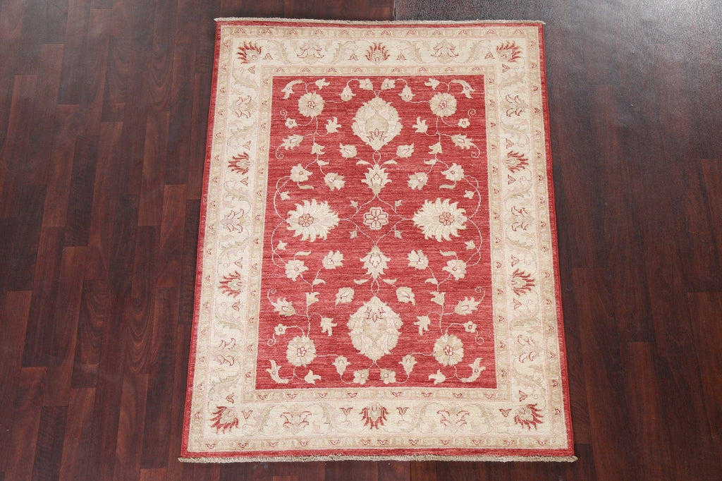 Vegetable Dye Chobi Peshawar Oriental Area Rug 4x5