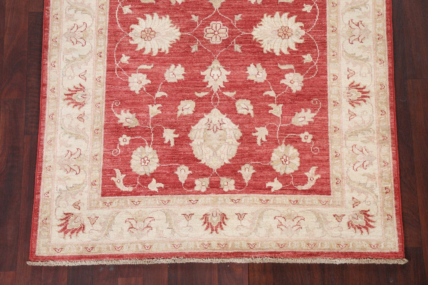 Vegetable Dye Chobi Peshawar Oriental Area Rug 4x5