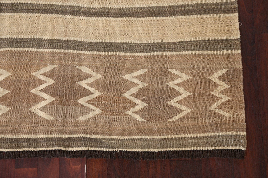 Natural Dye Kilim Flat-Woven Area Rug 5x7