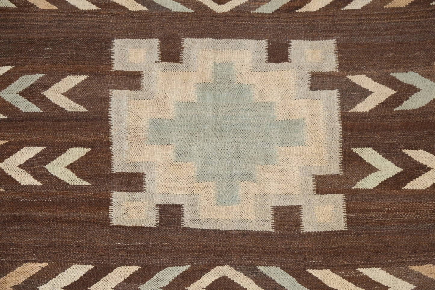 Natural Dye Kilim Flat-Woven Area Rug 5x7