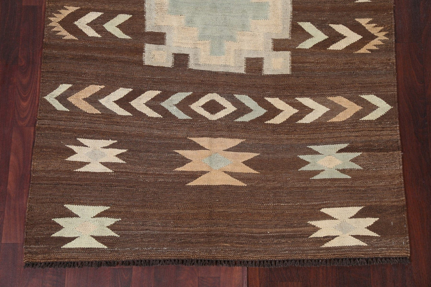 Natural Dye Kilim Flat-Woven Area Rug 5x7