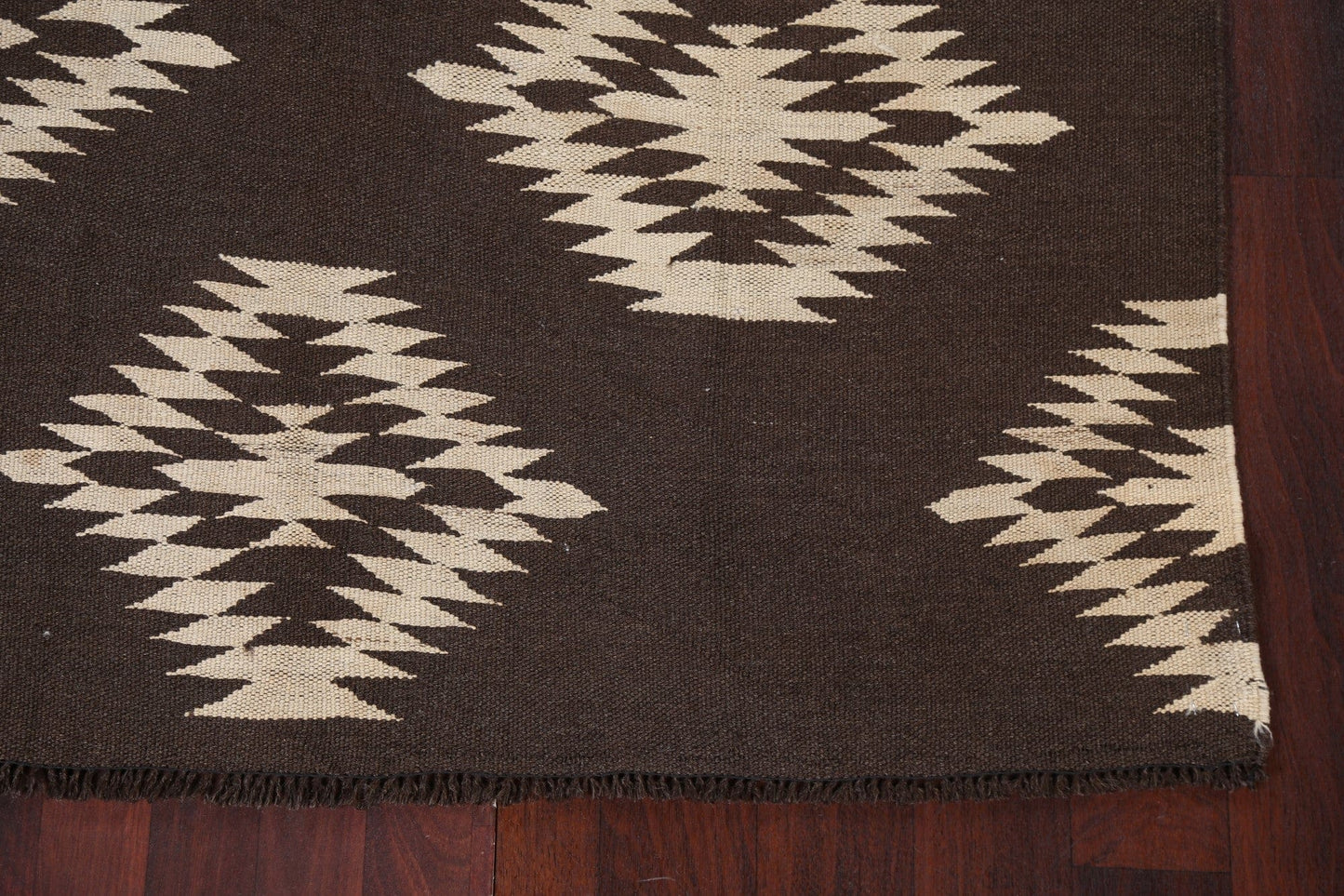 Natural Dye Kilim Flat-Woven Area Rug 5x7