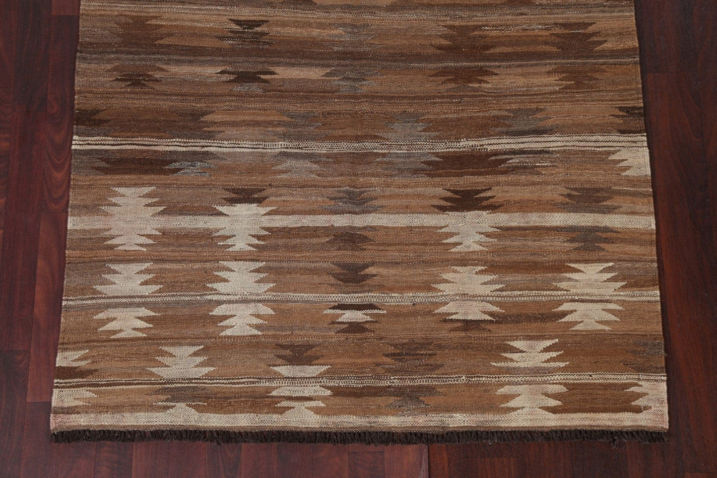 Natural Dye Tribal Kilim Flat-Woven Area Rug 5x7