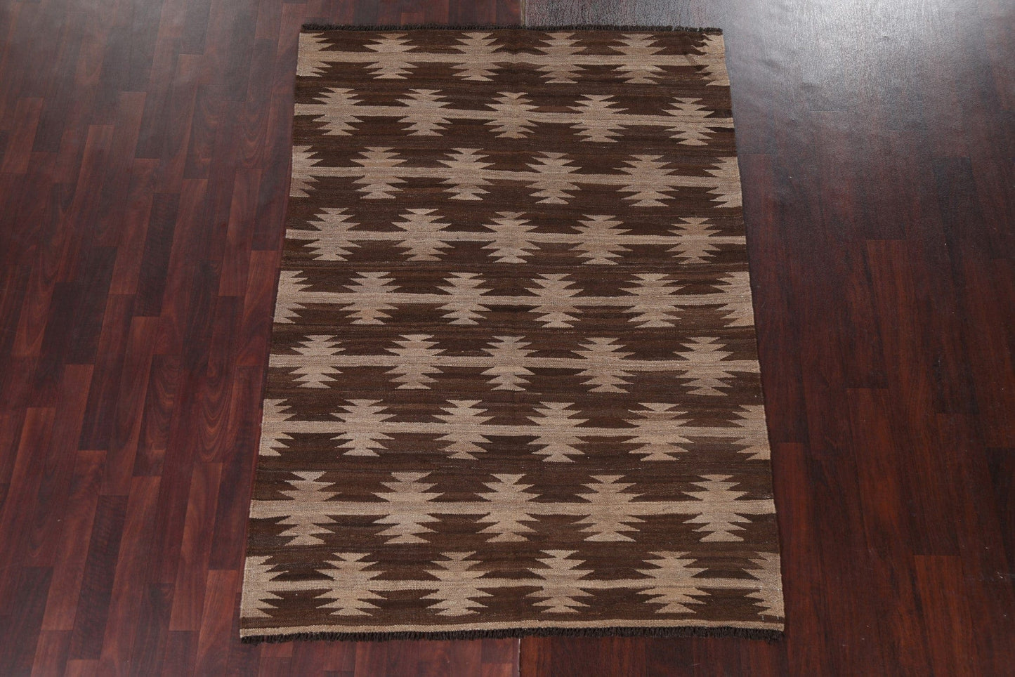 Natural Dye Kilim Flat-Woven Area Rug 5x7