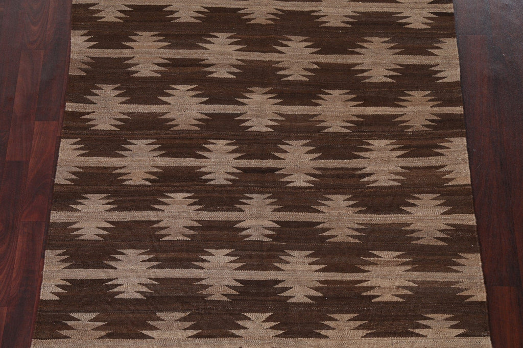 Natural Dye Kilim Flat-Woven Area Rug 5x7