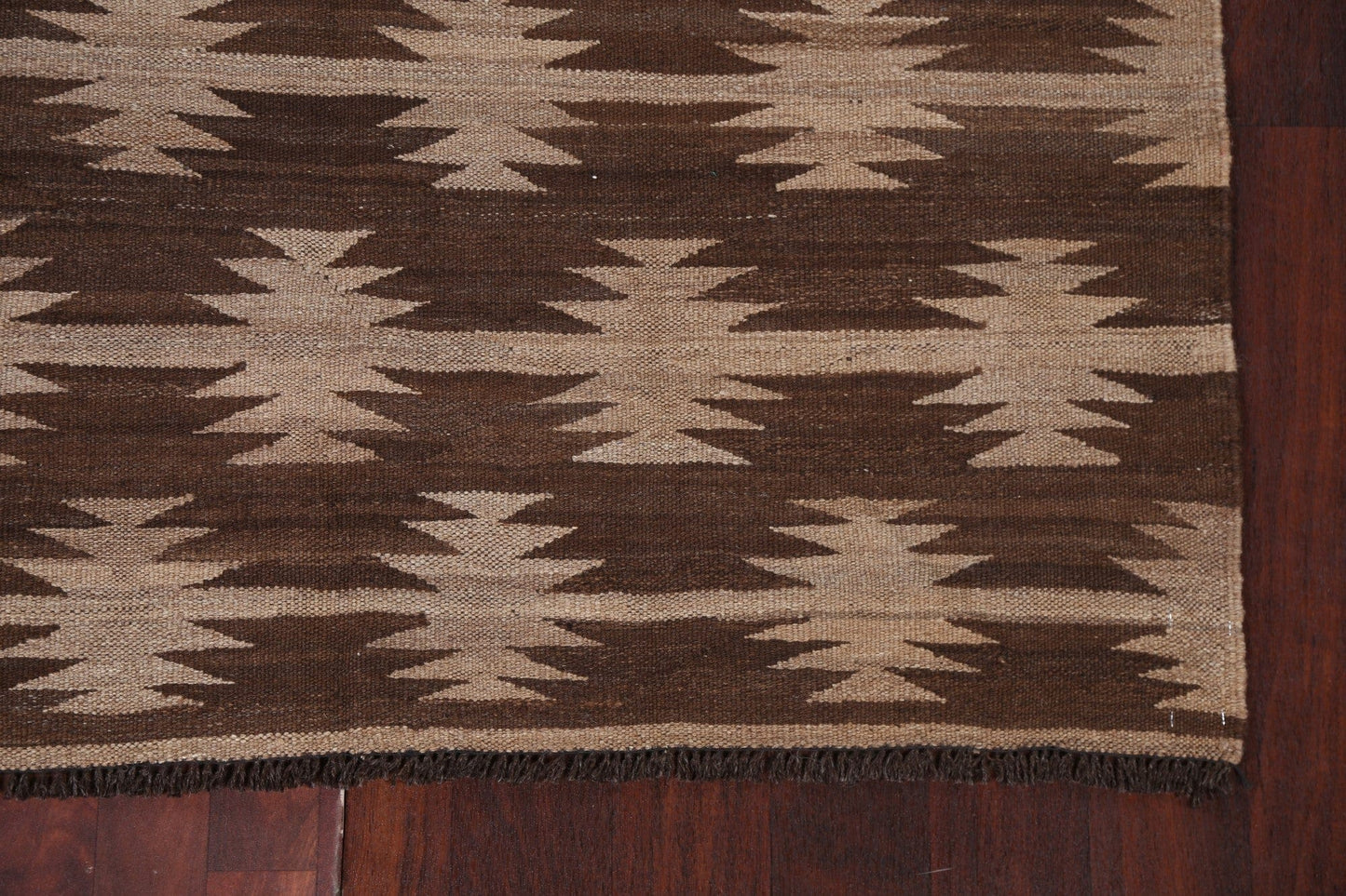 Natural Dye Kilim Flat-Woven Area Rug 5x7