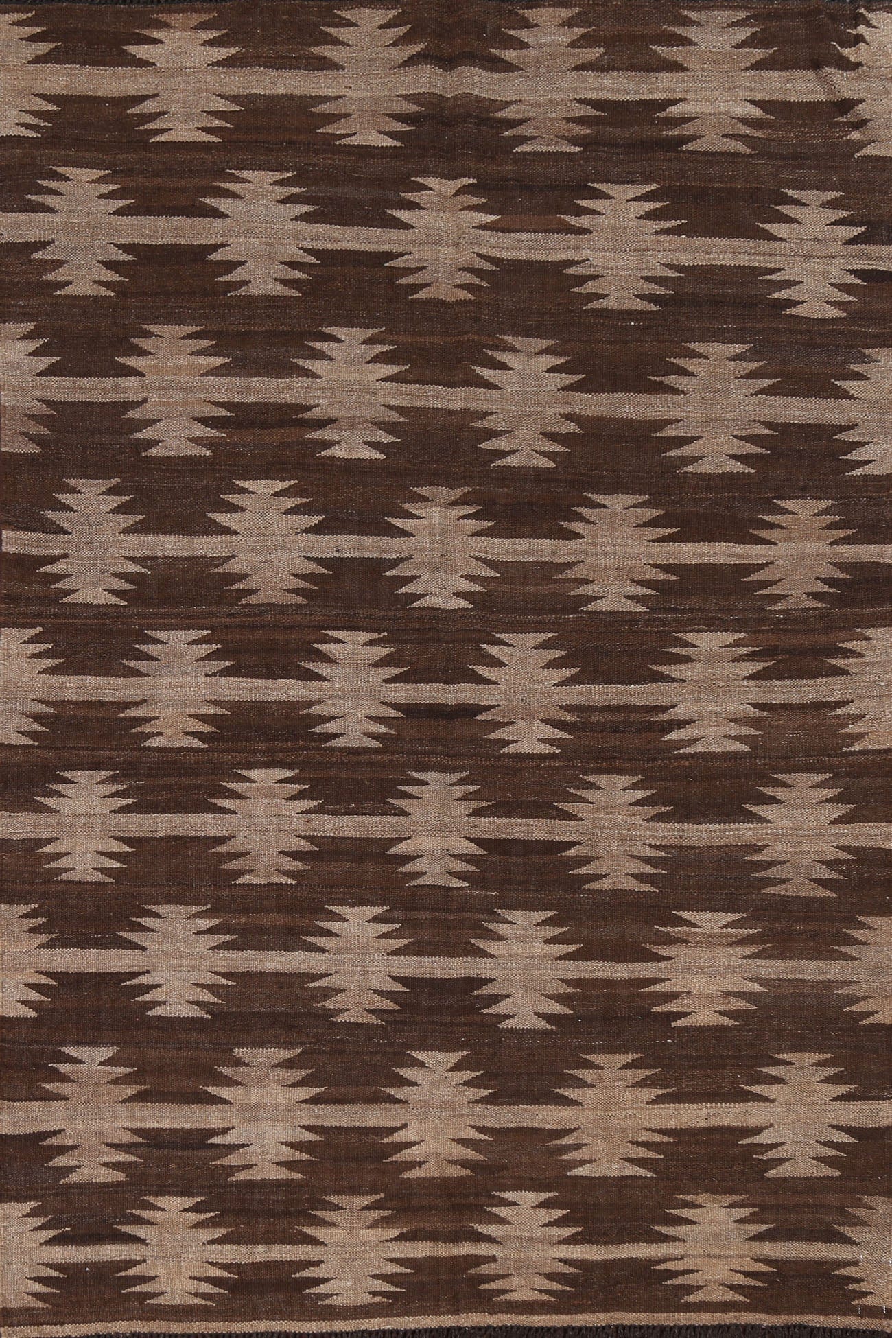 Natural Dye Kilim Flat-Woven Area Rug 5x7