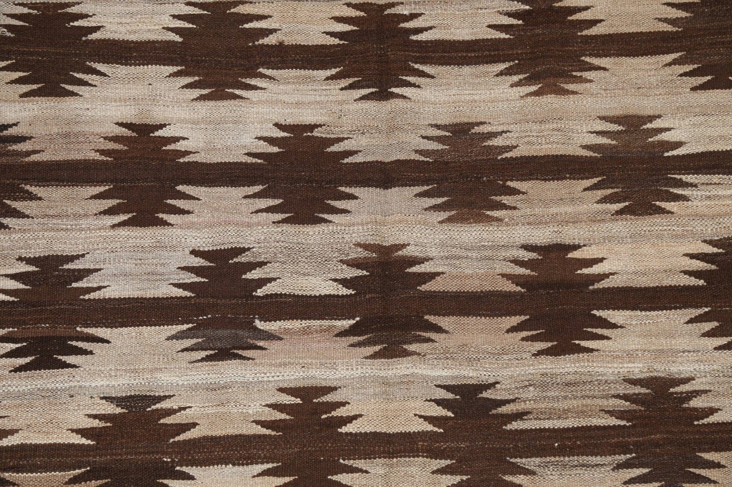 Natural Dye Wool Kilim Flat-Woven Area Rug 5x7