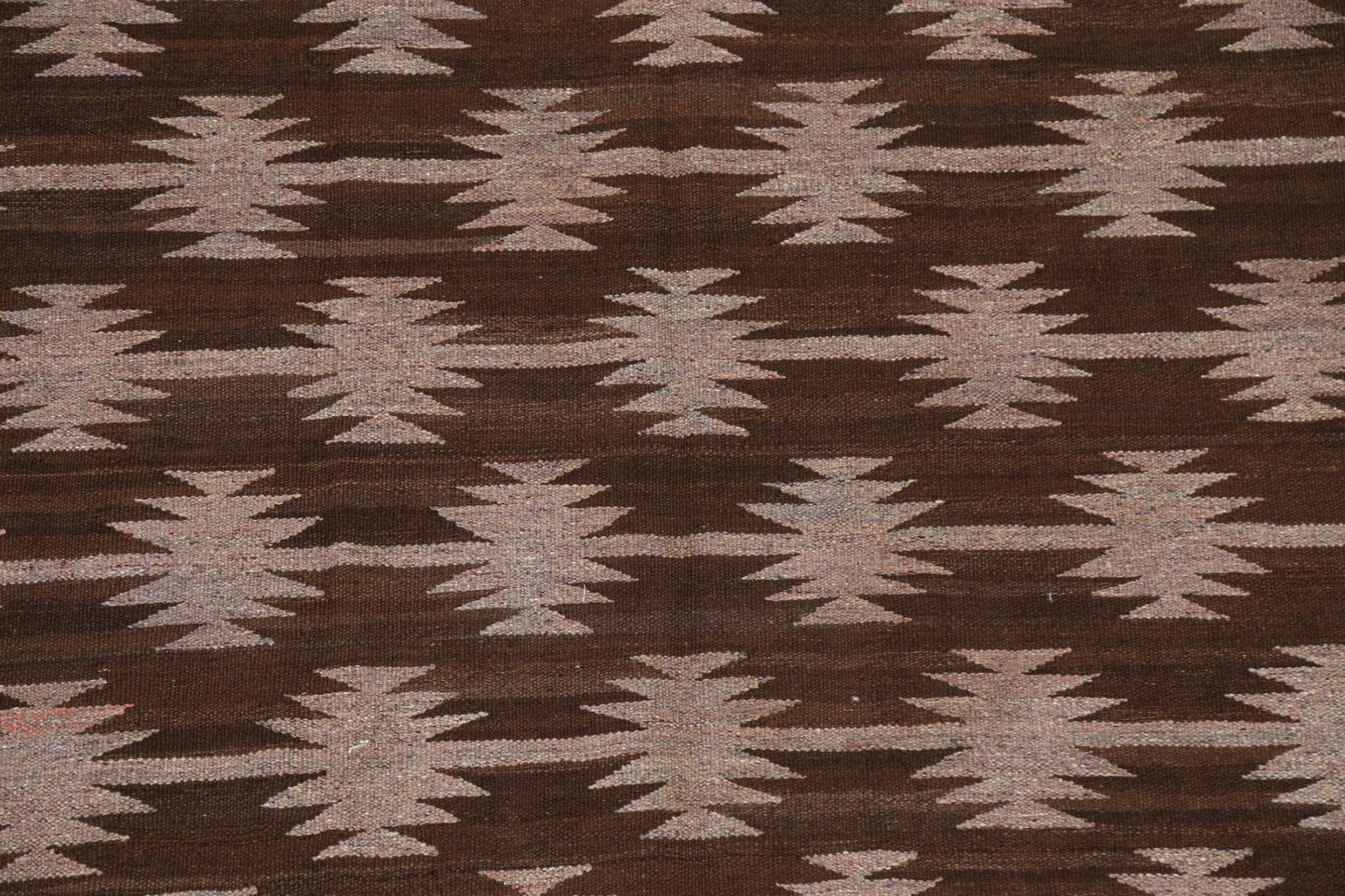 Natural Dye Wool Kilim Flat-Woven Area Rug 5x7