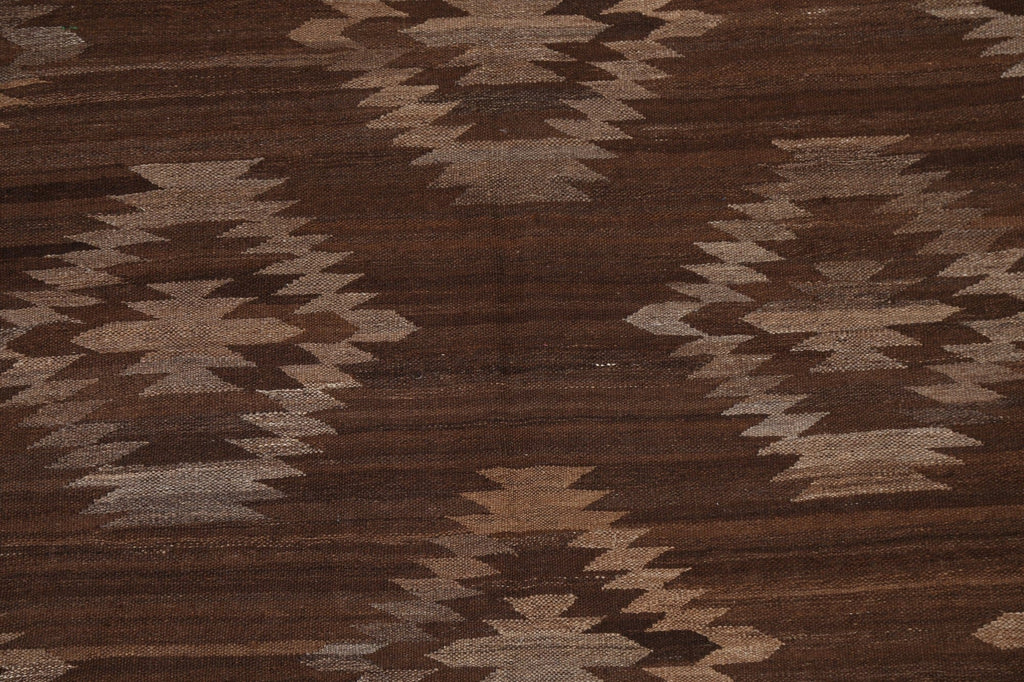 Flat-Woven Kilim Natural Dye Area Rug 5x6