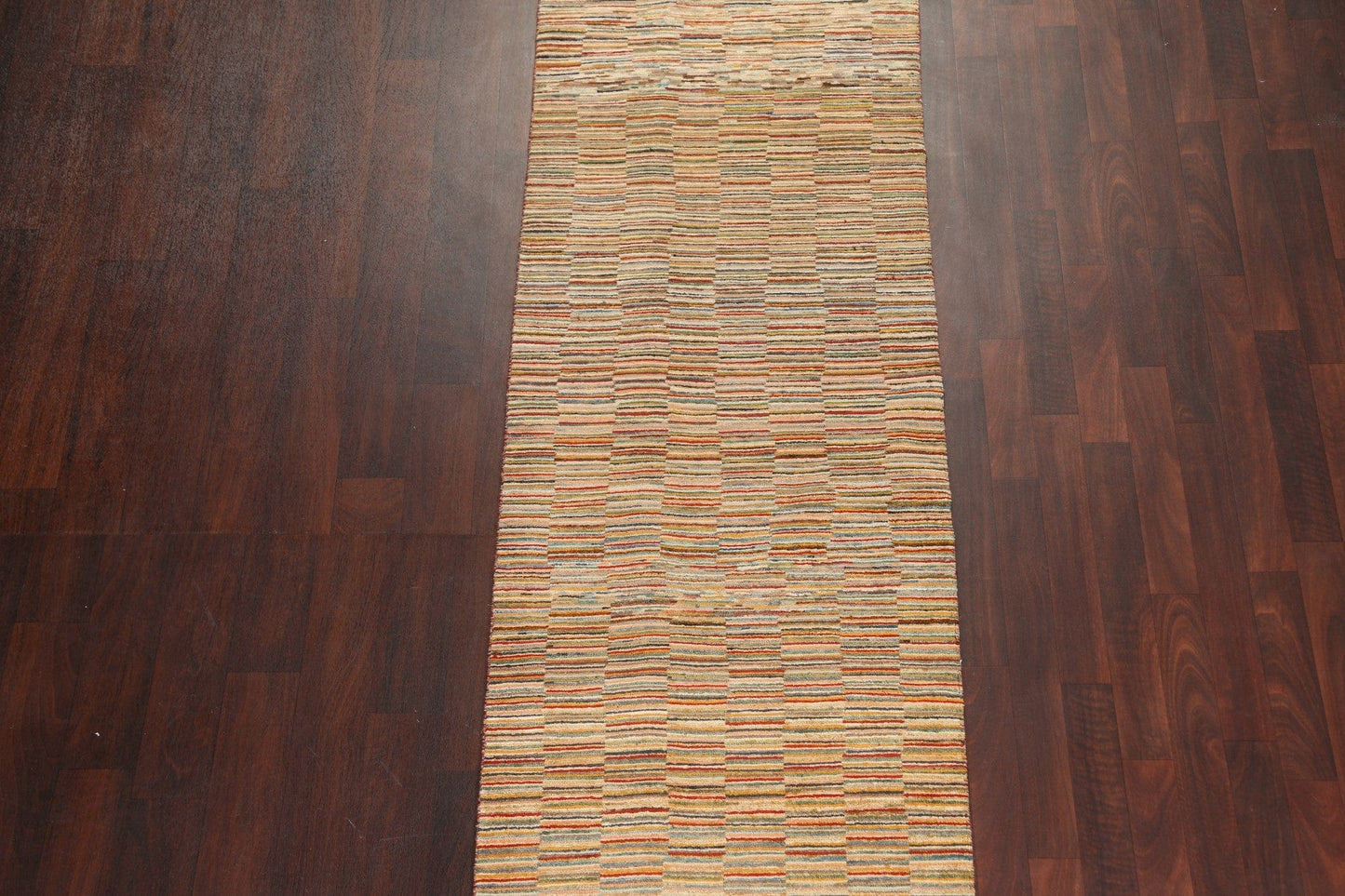 Modern Gabbeh Kashkoli Oriental Runner Rug 3x10