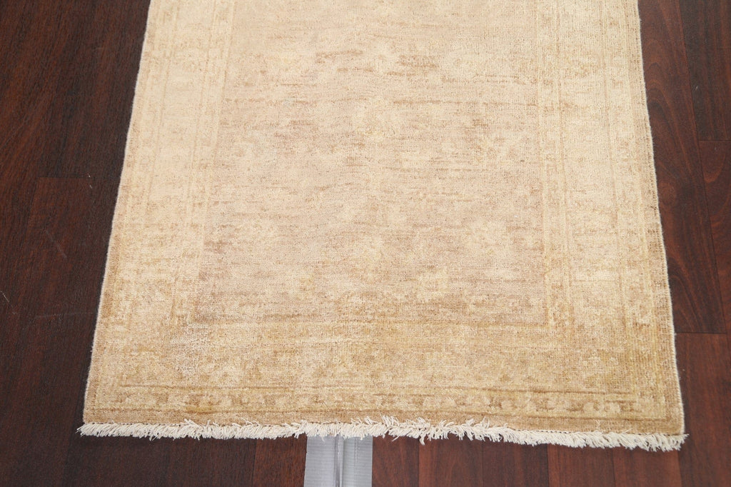 Vegetable Dye Muted Oushak Turkish Area Rug 3x4