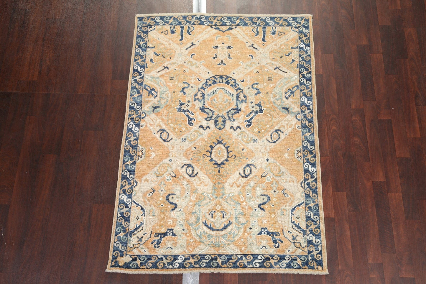 Vegetable Dye Oushak Turkish Area Rug 5x6