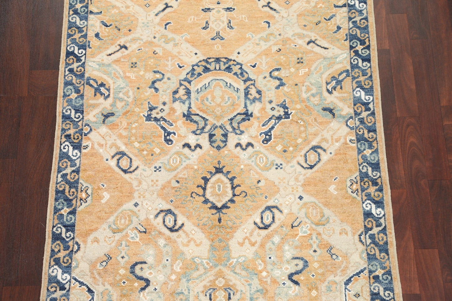 Vegetable Dye Oushak Turkish Area Rug 5x6