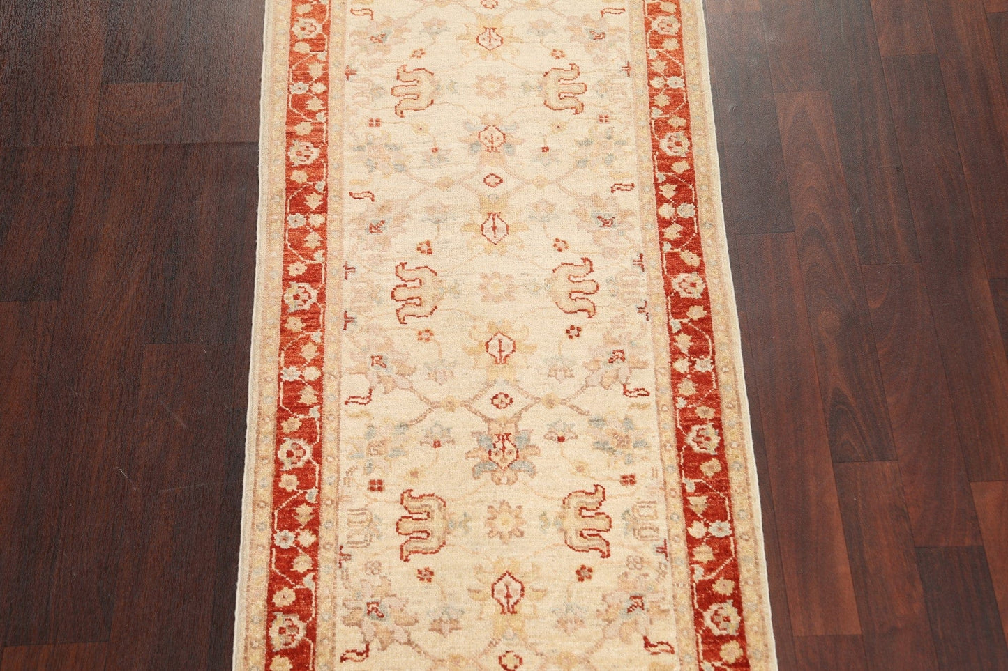 Handmade Wool Chobi Peshawar Oriental Runner Rug 2x5