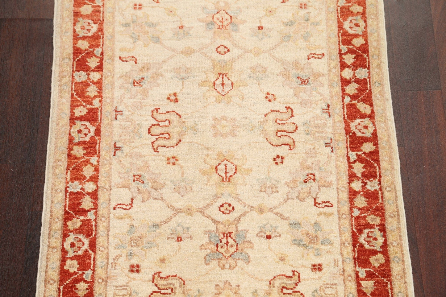 Handmade Wool Chobi Peshawar Oriental Runner Rug 2x5