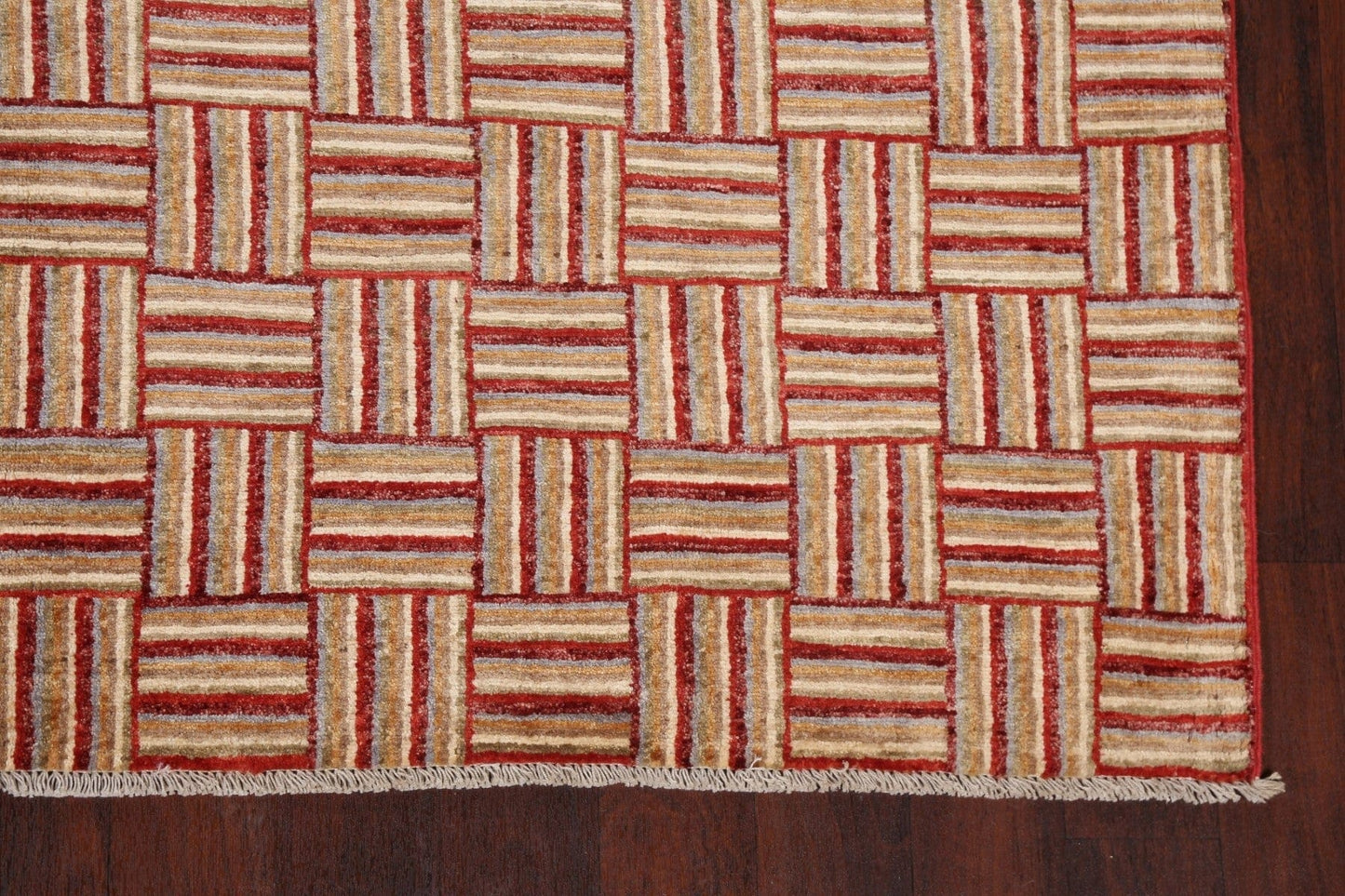 Modern Gabbeh Kashkoli Oriental Area Rug 6x10