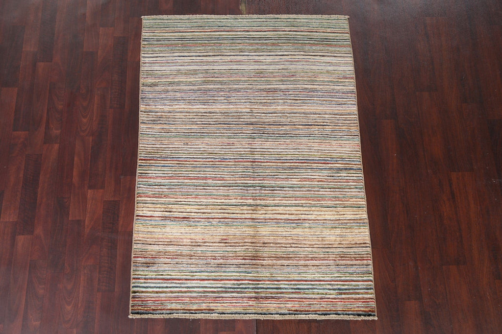 Handmade Gabbeh Persian Area Rug 4x6