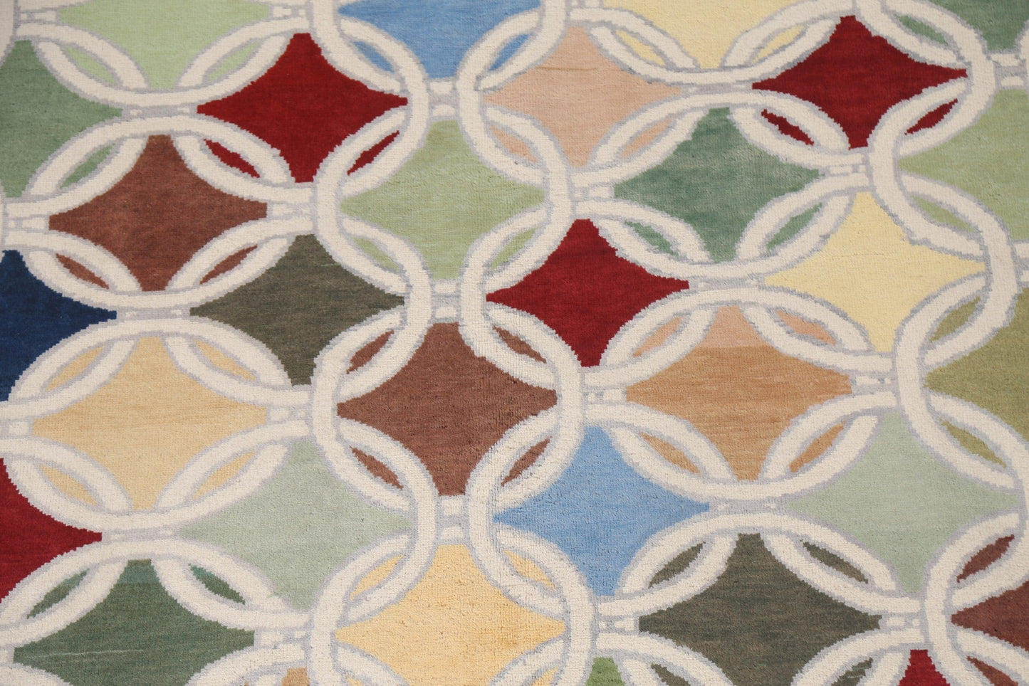 Modern Trellis Gabbeh Persian Area Rug 6x9