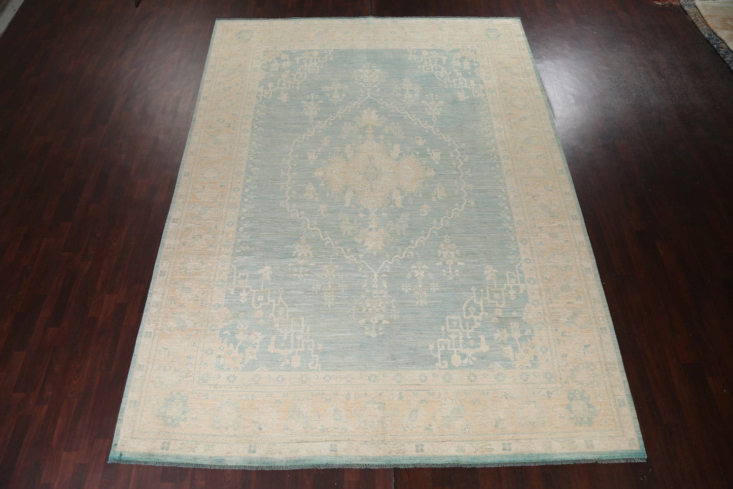 Vegetable Dye Wool Oushak Turkish Area Rug 10x13