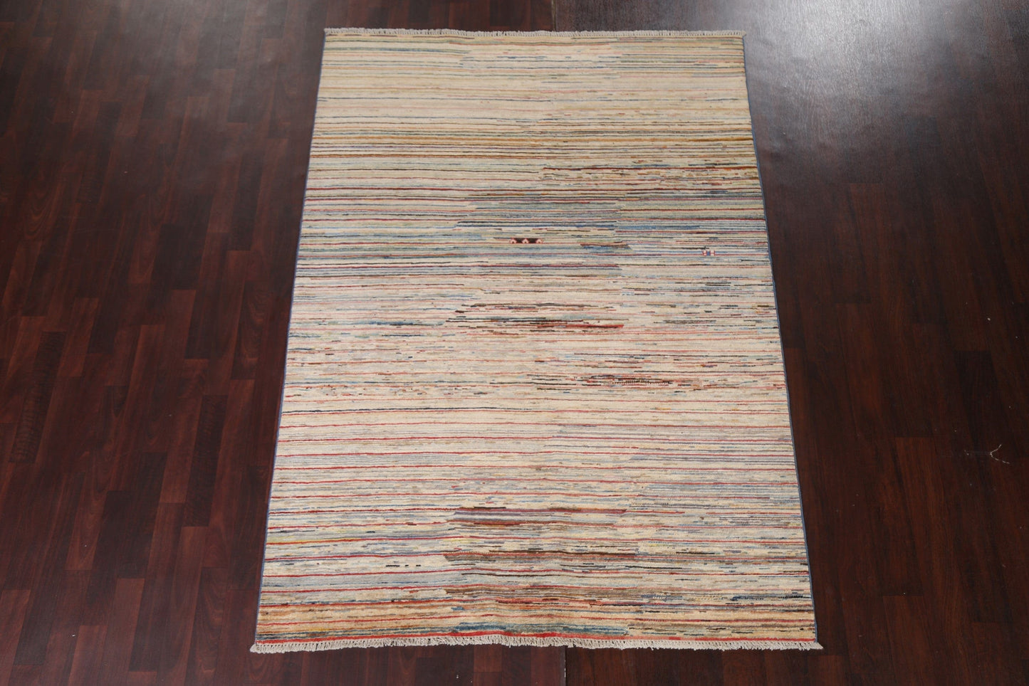 Striped Gabbeh Kashkoli Oriental Area Rug 5x8