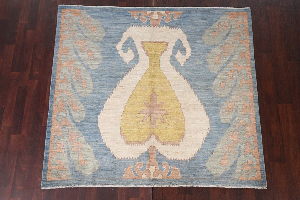 Handmade Wool Gabbeh Kashkoli Square Area Rug 6x6