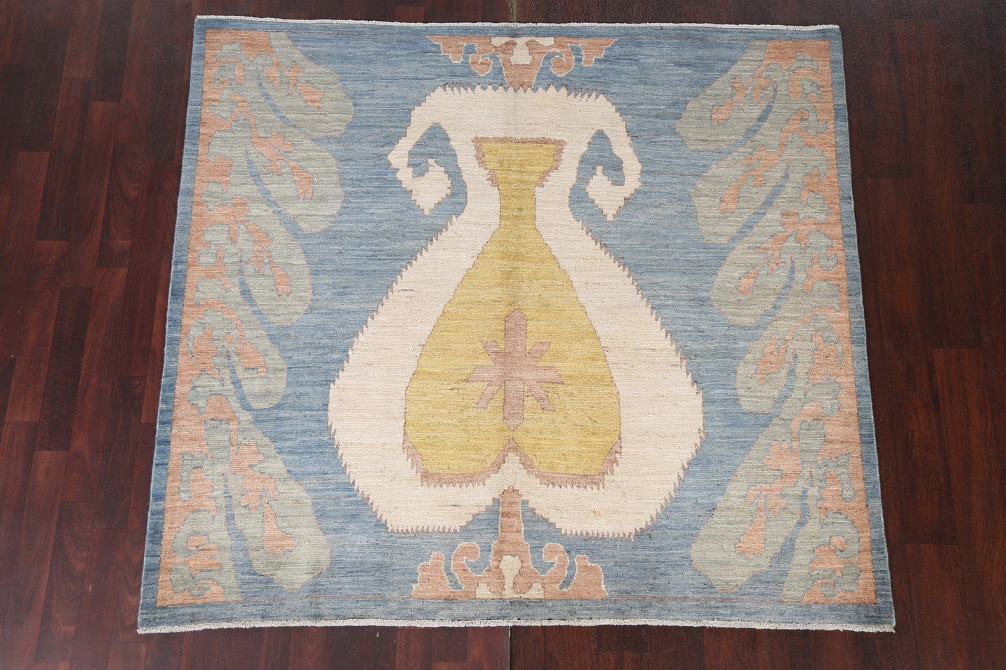 Handmade Wool Gabbeh Kashkoli Square Area Rug 6x6