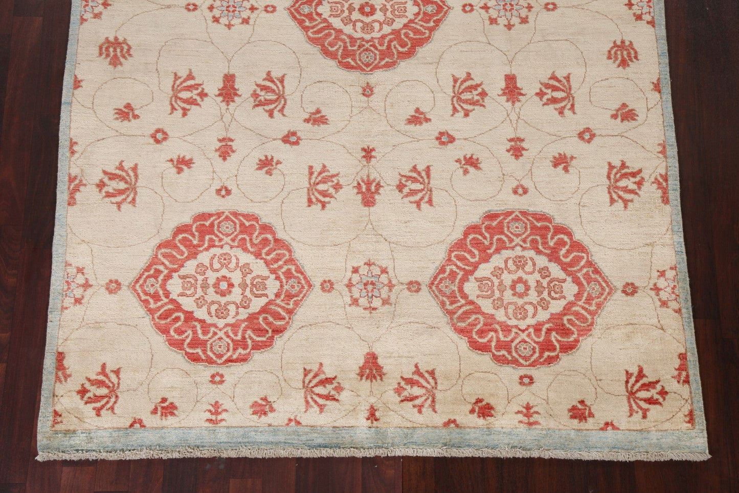 Vegetable Dye Chobi Peshawar Oriental Area Rug 5x8