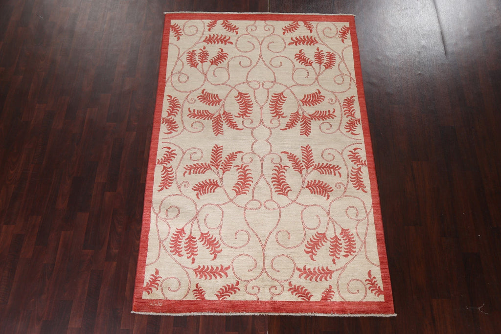 Vegetable Dye Chobi Peshawar Handmade Area Rug 6x8