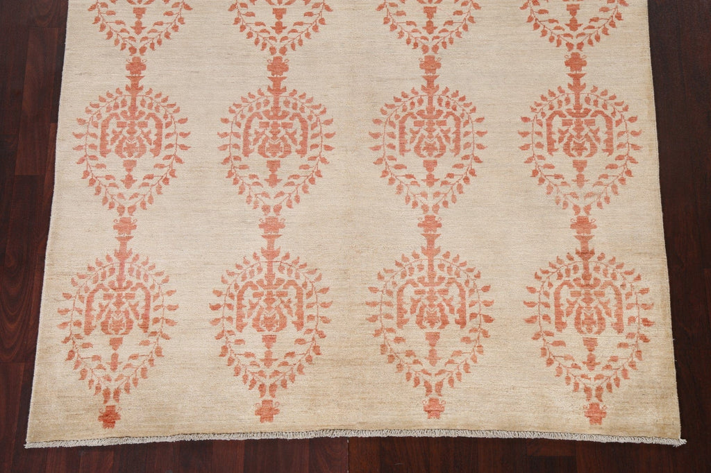 Vegetable Dye Chobi Peshawar Oriental Area Rug 6x9