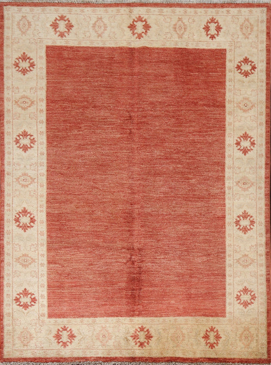 Orange Wool Chobi Peshawar Oriental Area Rug 5x6