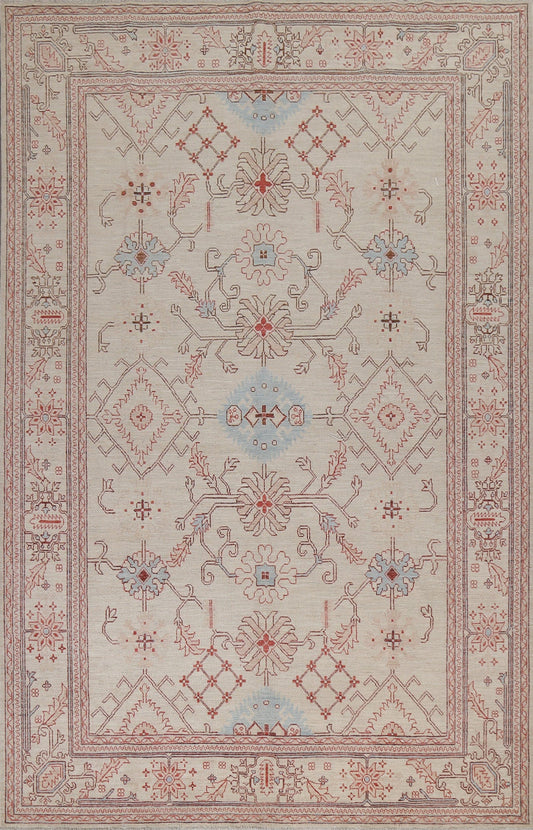 Vegetable Dye Wool Oushak Oriental Area Rug 8x11