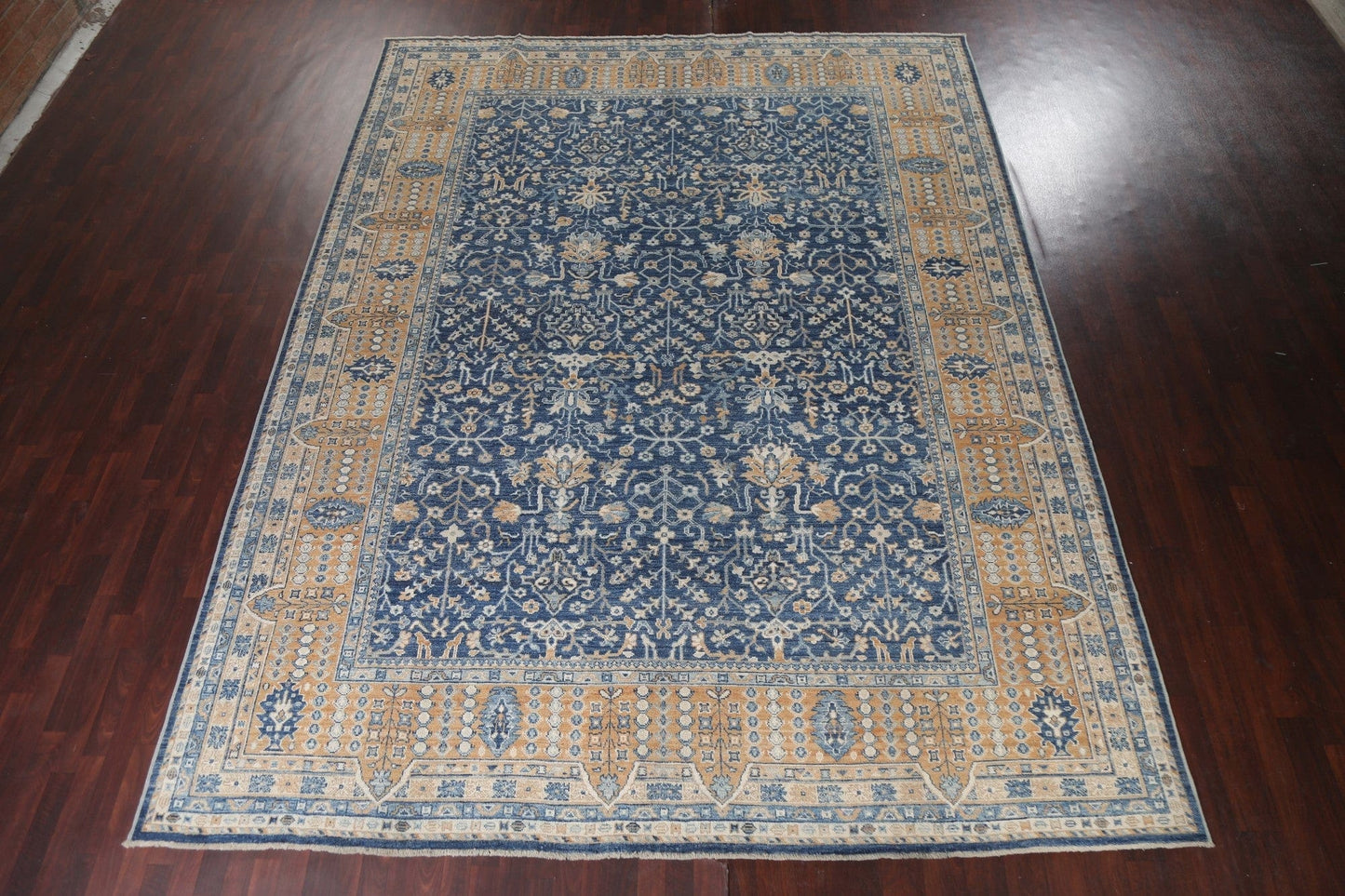 Vegetable Dye Large Oushak Turkish Area Rug 11x14