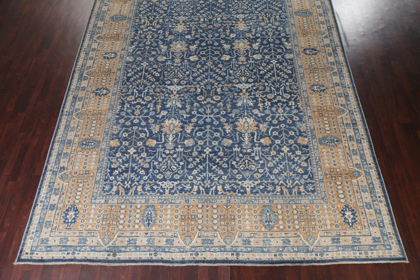 Vegetable Dye Large Oushak Turkish Area Rug 11x14