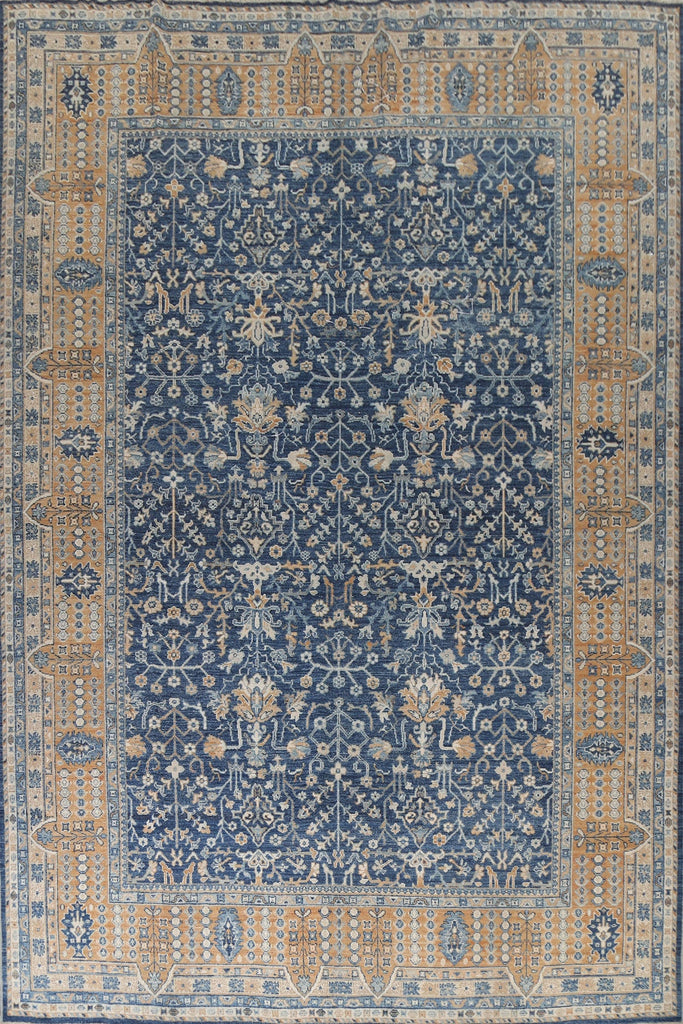 Vegetable Dye Large Oushak Turkish Area Rug 11x14