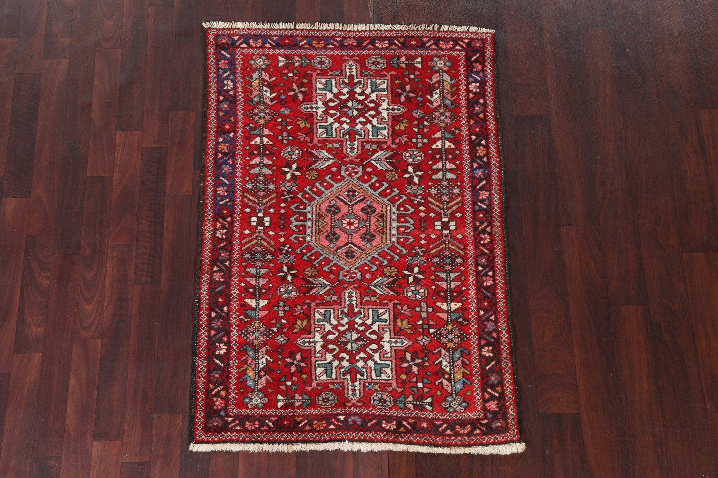 Vegetable Dye Wool Gharajeh Persian Handmade Rug 3x5