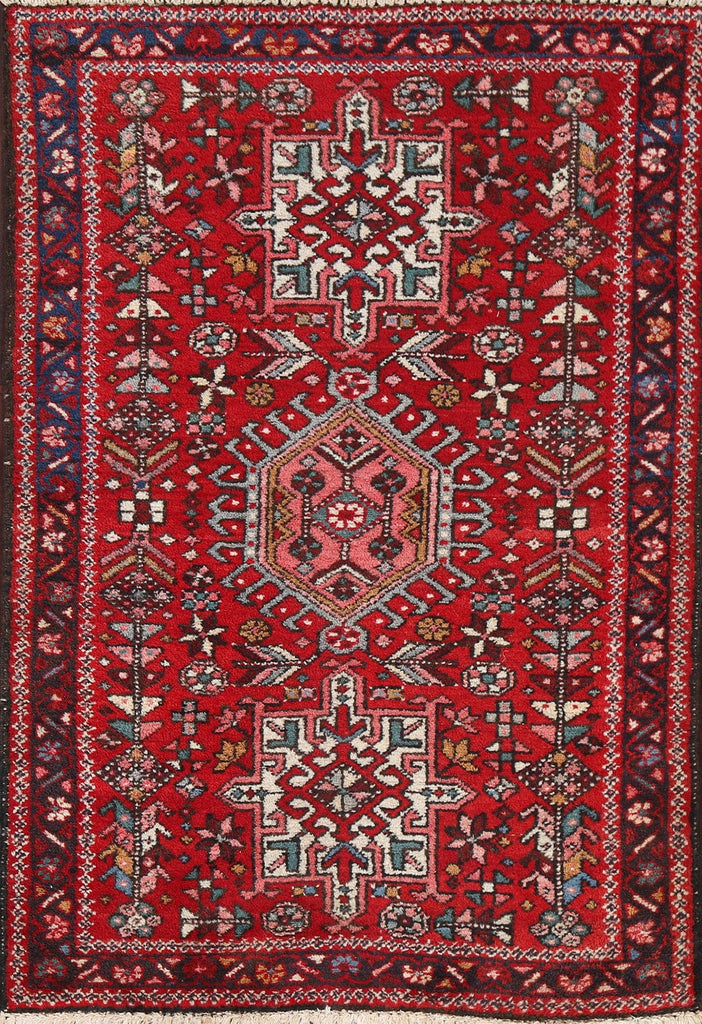 Vegetable Dye Wool Gharajeh Persian Handmade Rug 3x5