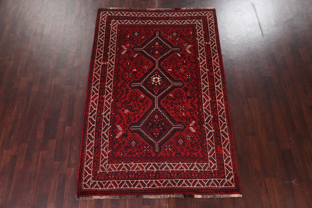 Tribal Geometric Qashqai Persian Area Rug 6x9